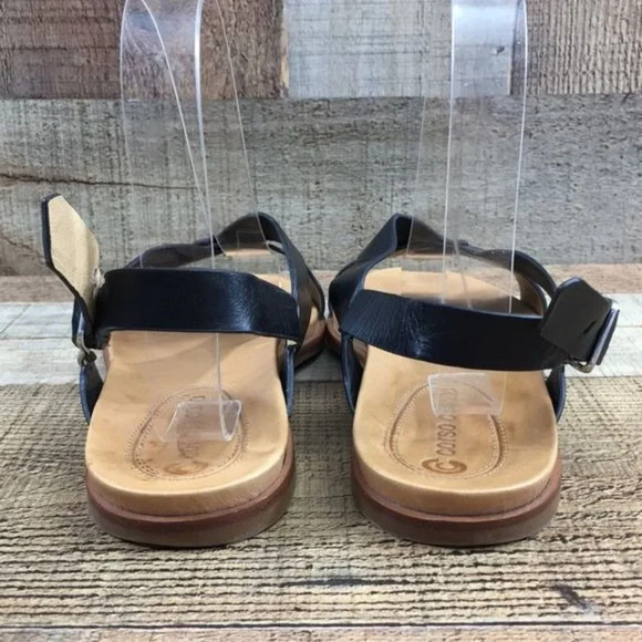 Corso Como Black Slingback Buckle Sandals Womens 6.5M Peep Toe - Picture 7 of 12
